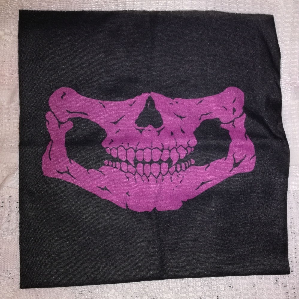 Purple Skull Motorcycle Face Bandana